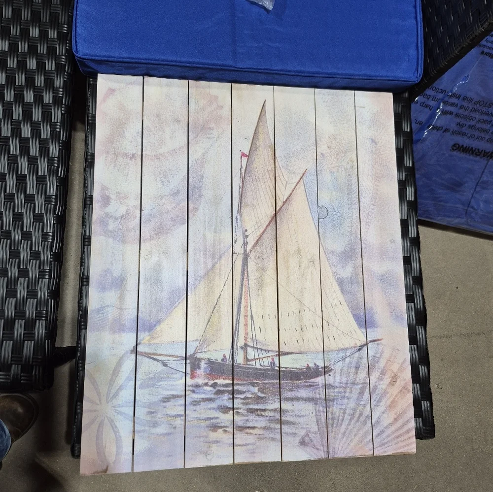 Sailboat Wall Art on Wooden Panels